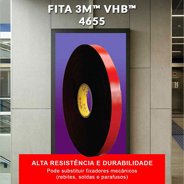 Fixação Sem Furos é Possível com a Fita 3M™ VHB™ 4655